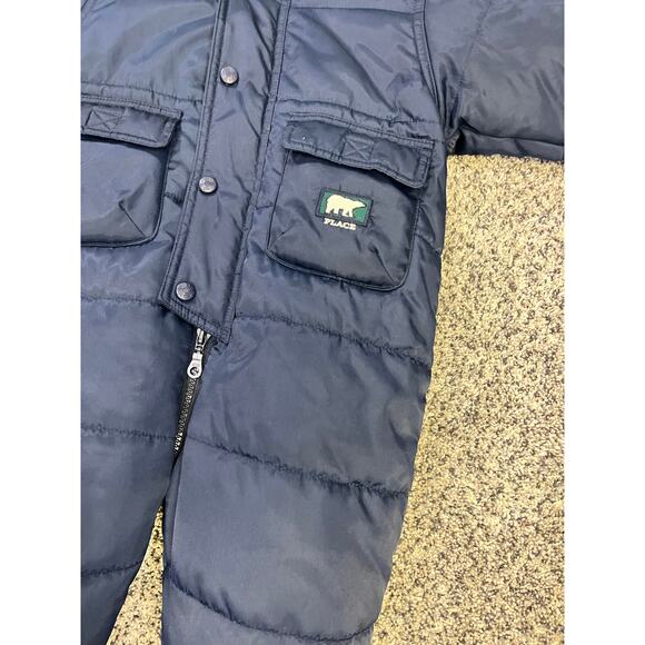 Children’s Place Toddler Snowsuit, Boys Size 12 Months, Navy w/ Gloves/Booties - Picture 2 of 9